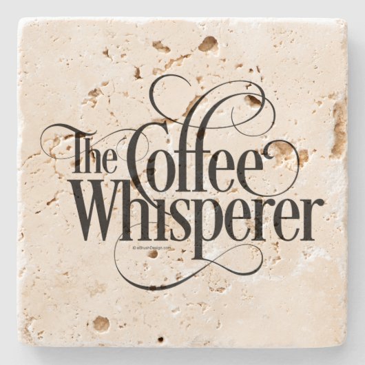 Der KaffeeWhisperer Steinuntersetzer (Vorderseite)