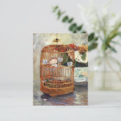 Der Käfig liebt Vögel Berthe Morisot Postkarte (Stehend Vorderseite)