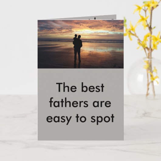 Der kahle Vatertag Karte (Gelbe Blume)