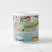 Der Kai am Mousehole Jumbo-Tasse (Vorderseite)