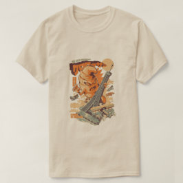 Der Kaiju Croissant Effel Paris T - Shirt