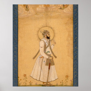 Der Kaiser Farrukhsiyar (1683-1719) vom Larg Poster