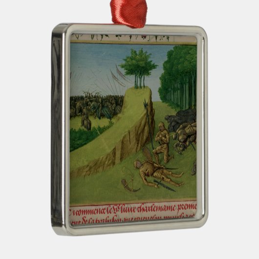 Der Kaiser Karl der Große findet Rolands Silbernes Ornament (Rechts)