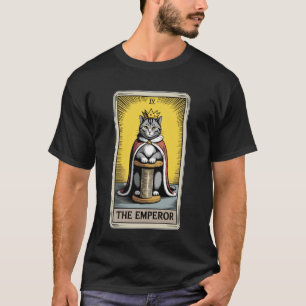 Der Kaiser Katze Tarot Karte Katzenkratzbaum Tre T-Shirt