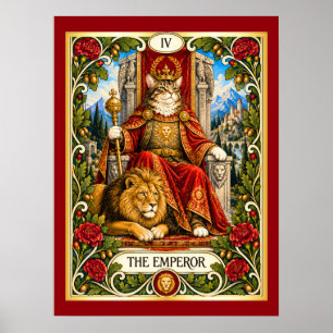 Der Kaiser-Katzen-Tarot - Autorität und Ordnung Poster