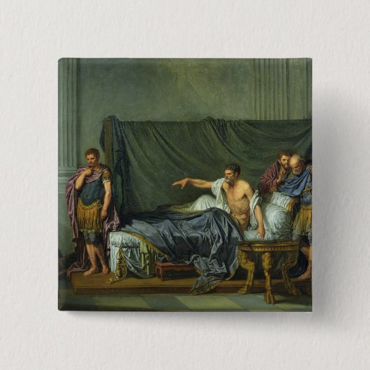 Der Kaiser Severus, das seinen Sohn rügt Button (Vorderseite)