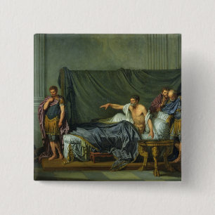 Der Kaiser Severus, das seinen Sohn rügt Button