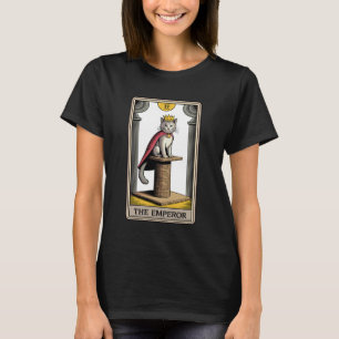 Der Kaiser Tarotkarte Mystische Katze Kratzpfosten T-Shirt