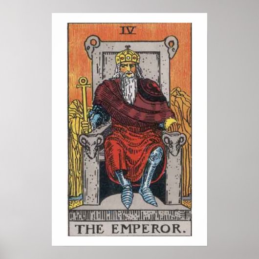 Der Kaiser Tarotkartenposter Poster (Vorne)