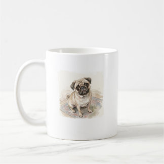 Der kaiserliche Bettler: Wasserfarben-Pug Kaffeetasse