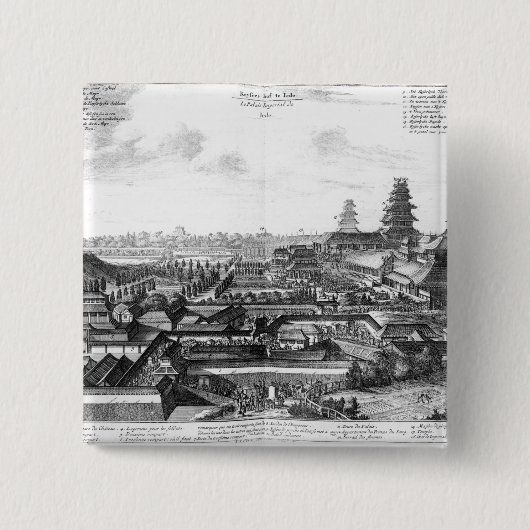 Der Kaiserpalast in Ido, Japan Button (Vorderseite)