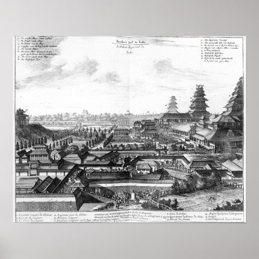 Der Kaiserpalast in Ido, Japan Poster (Vorne)