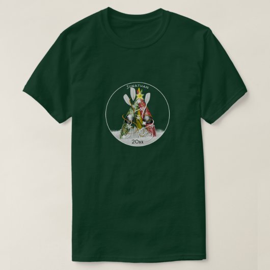 Der Kajak-Weihnachtsbaum personalisiertes Kajak T-Shirt (Design vorne)