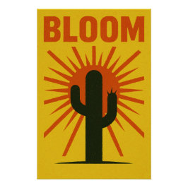 Der Kaktusaufstieg unter der Sonne Poster