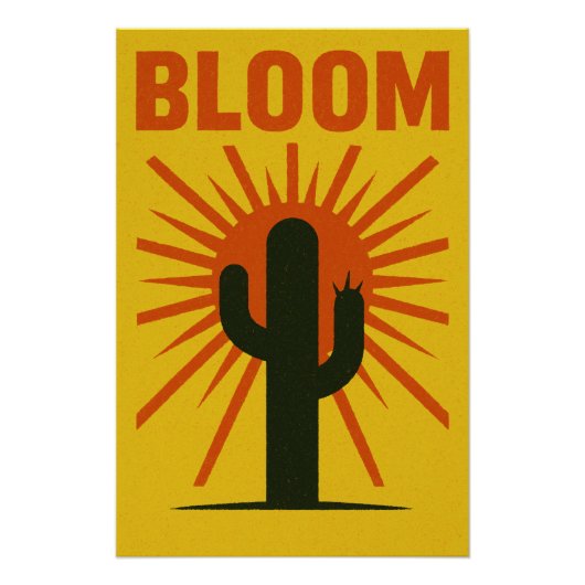 Der Kaktusaufstieg unter der Sonne Poster (Vorderseite)