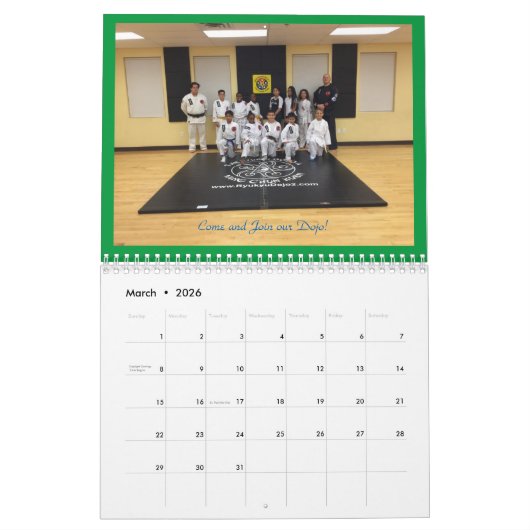 Der Kalender 2016 Ryukyu Dojo-II (Mär 2026)