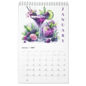 Der Kalender der Cocktailagenda für Wasserfarben (Jan 2027)