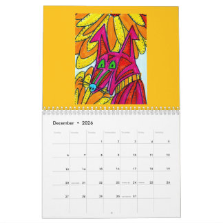 Der Kalender der farbenfrohen Hunde