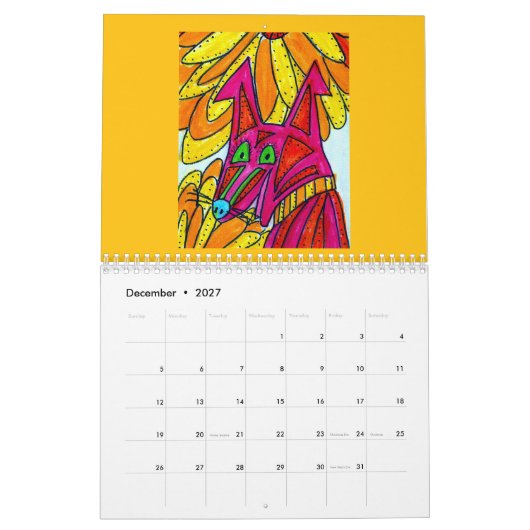 Der Kalender der farbenfrohen Hunde (Dez 2027)