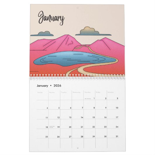 Der Kalender der spain-Sehenswürdigkeit (Jan 2026)