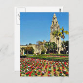 Der kalifornische Turm im Balboa Park Postkarte (Vorne/Hinten)