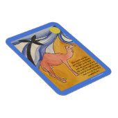 Der Kamelgedicht-Magnet (blau) Magnet (Rechte Seite)