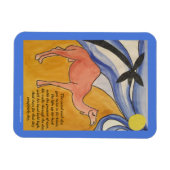 Der Kamelgedicht-Magnet (blau) Magnet (Horizontal)