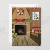 Der Kamin ist alles ruhig, alles helle Weihnachten (Vorne/Hinten)
