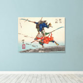 Der Kampf an der Uji-Brücke | Tsukioka Yoshitoshi Leinwanddruck (Insitu (Holzboden))