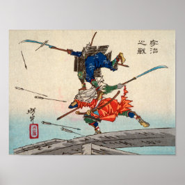 Der Kampf an der Uji-Brücke | Tsukioka Yoshitoshi  Poster