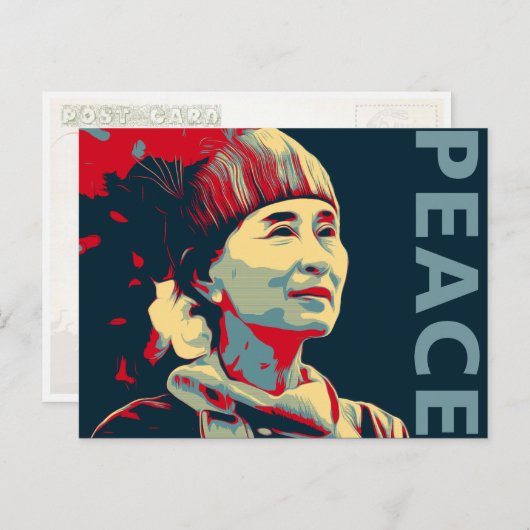 DER KAMPF: Aung San Suu Kyi | Benutzerdefinierte P Postkarte (Vorne/Hinten)