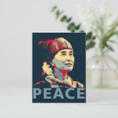 DER KAMPF: Aung San Suu Kyi | Benutzerdefinierte P Postkarte (Stehend Vorderseite)