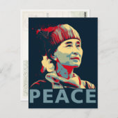 DER KAMPF: Aung San Suu Kyi | Benutzerdefinierte P Postkarte (Vorne/Hinten)