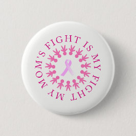 Der Kampf-Brustkrebs-Bewusstseins-Knopf der Mama Button