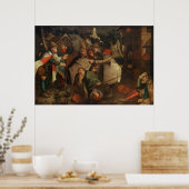 Der Kampf der Blinden Männer, 1643 Poster (Küche)