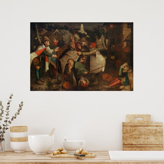 Der Kampf der Blinden Männer, 1643 Poster (Küche)