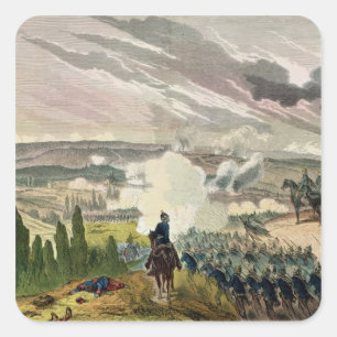 Der Kampf der Limousine, am 1. September 1870 Quadratischer Aufkleber