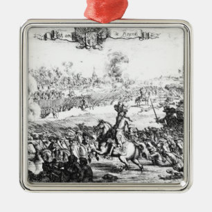 Der Kampf des Boyne, am 1. Juli 1690 Silbernes Ornament