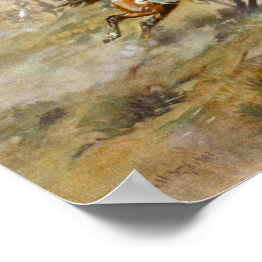 Der Kampf des Kunden gegen den Little Bighorn Russ Poster (Ecke)