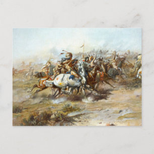 Der Kampf des Kunden gegen den Little Bighorn Russ Postkarte