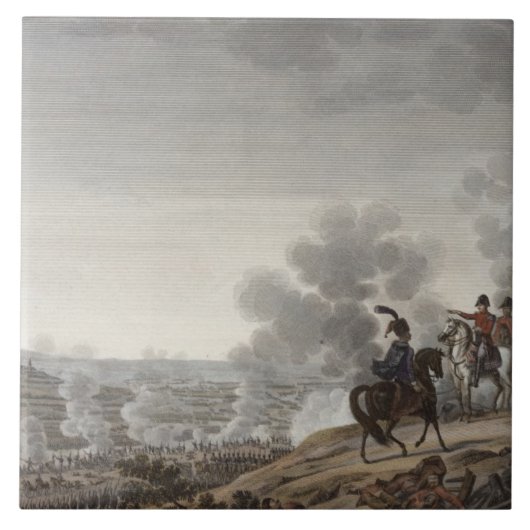 Der Kampf des Moskva am 7. September 1812 engrav Fliese (Vorderseite)