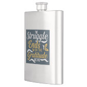 Der Kampf endet, wenn die Dankbarkeit beginnt Flachmann (Links)