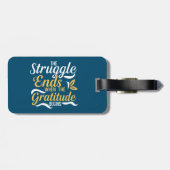 Der Kampf endet, wenn die Dankbarkeit beginnt Gepäckanhänger (Rückseite horizontal)