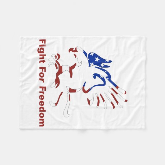 Der Kampf für Freiheit Fleece Blanket (Vorderseite (Horizontal))