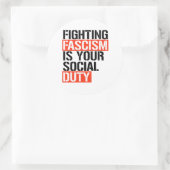 Der Kampf gegen den Faschismus ist Ihre Pflicht Runder Aufkleber (Tasche)