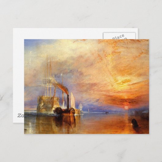 Der Kampf gegen den Temeraire Postkarte (Vorne/Hinten)