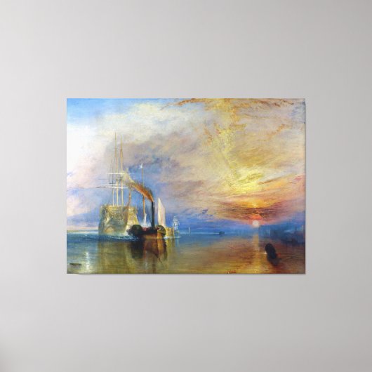Der Kampf gegen den Temeraire von J. M. W. Turner Leinwanddruck (Vorderseite)