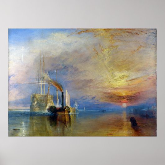 Der Kampf gegen den Temeraire von J. M. W. Turner Poster (Vorne)