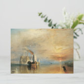 Der Kampf gegen den Temeraire von Joseph Turner, M Einladung (Stehend Vorderseite)