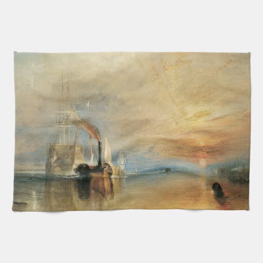 Der Kampf gegen den Temeraire von Joseph Turner, M Geschirrtuch (Horizontal)
